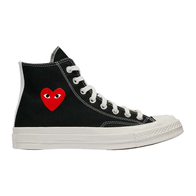 Converse Comme Des Garçons x Chuck 70 High Small Red Heart – Black — Authentic at CLZTURE