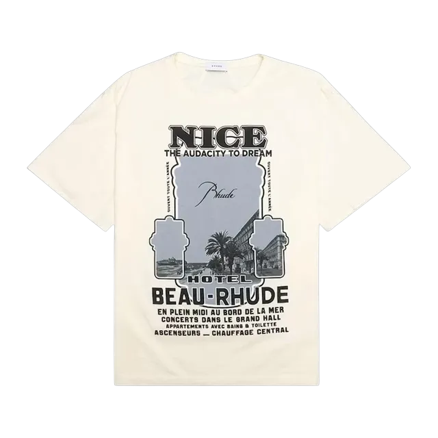 Rhude Nice Shirt White — Authentic T-Shirts at CLZTURE