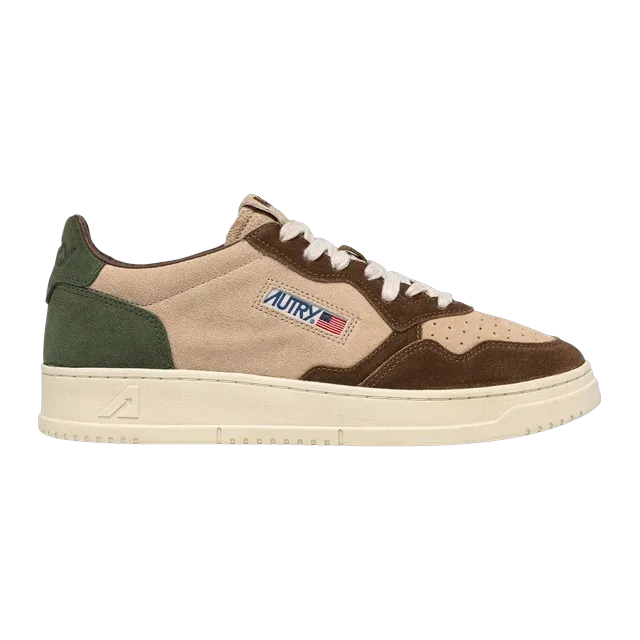Autry Medalist Low Green Brown — Authentic Shoes & Footwear at CLZTURE