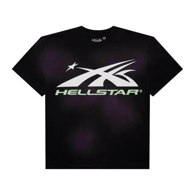 Hellstar Glow In The Dark Sports Logo T-Shirt Purple — Authentic T-Shirts at CLZTURE
