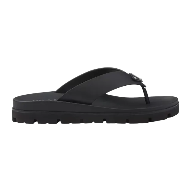 Prada Rubber Thong Black — Authentic Prada in stock at CLZTURE