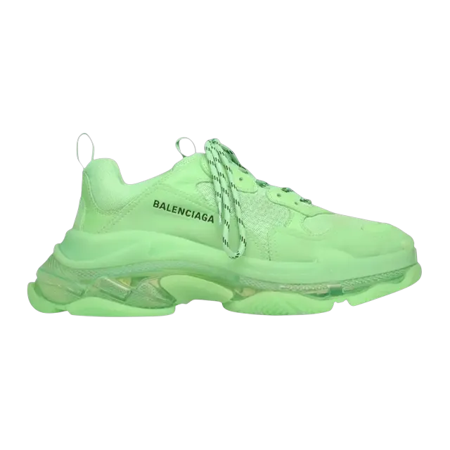 Balenciaga Triple S Clear Sole Neon Green — Authentic Shoes & Footwear at CLZTURE