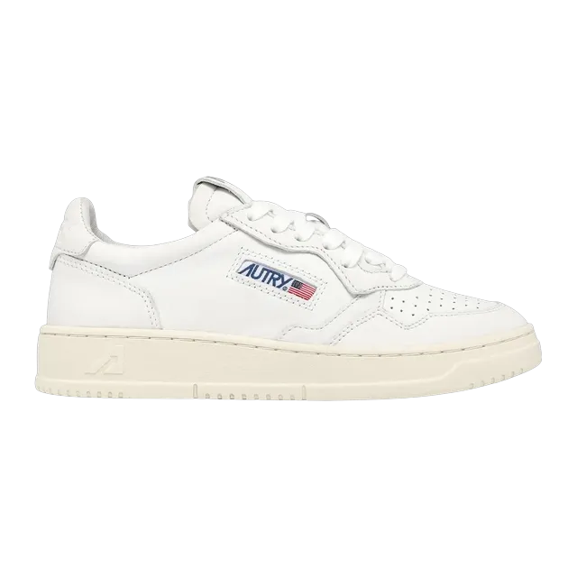 Autry Medalist Low White Beige — Authentic Shoes & Footwear at CLZTURE