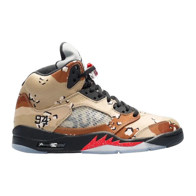 Supreme x Jordan 5 Retro Desert Camo — Authentic Jordan in stock at CLZTURE