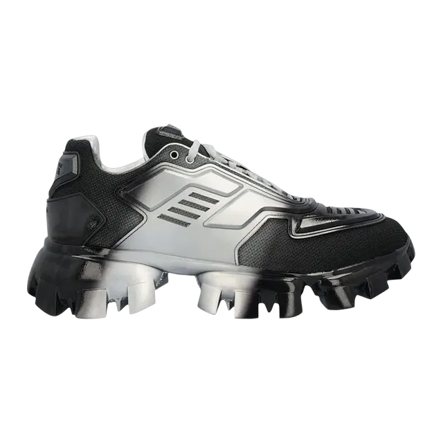 Prada Cloudbust Thunder Knit Silver Black — Authentic Shoes & Footwear at CLZTURE