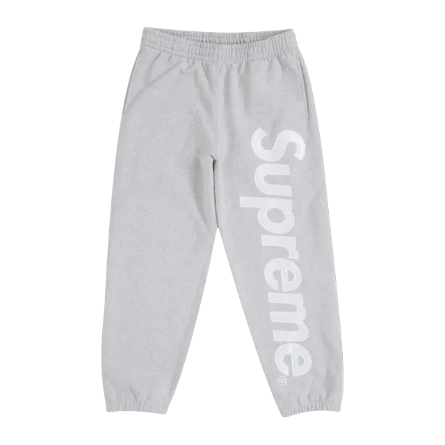 Supreme Satin Applique Hooded Grey — Authentic Pants & Trousers at CLZTURE