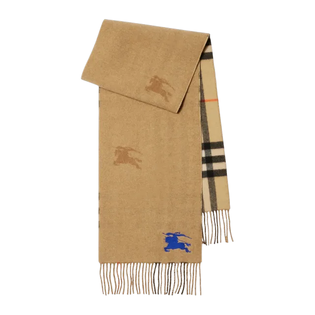 Burberry Scarf Réversible Cachemire Check Ekd Neutral — Authentic Burberry in stock at CLZTURE