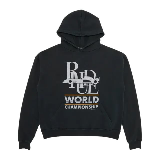Rhude World Champion Hoodie Black — Authentic Hoodies & Sweats at CLZTURE