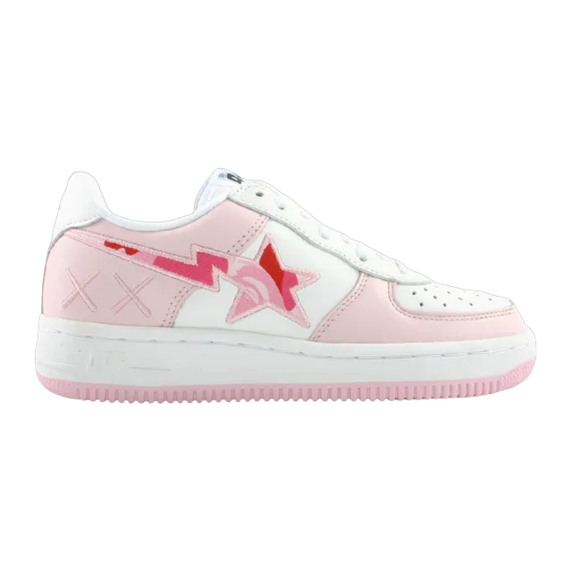 BAPE Kaws x Bapesta Fs-001 Low Pink Camo — Authentic Shoes & Footwear at CLZTURE