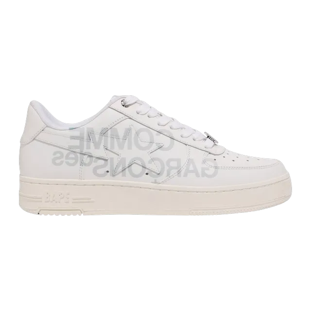 BAPE Comme des Garçons x Bapesta White — Authentic Shoes & Footwear at CLZTURE