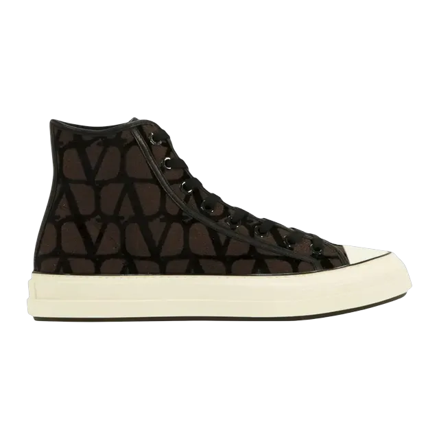 Valentino Sneakers Iconographe Top Brown — Authentic Shoes & Footwear at CLZTURE