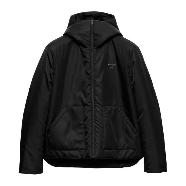 Prada Jacket à Capuche Re-Nylon Black — Authentic Prada in stock at CLZTURE