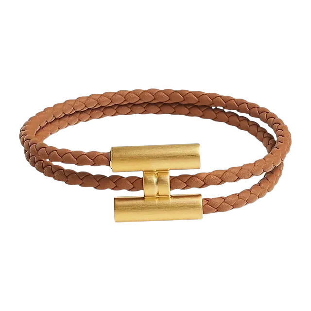 Hermès Bracelet Tournis Tressé Brown — Authentic Jewelry at CLZTURE