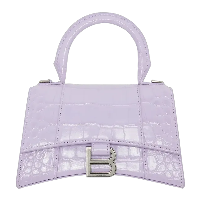 Balenciaga Hourglass Top Xs 19Cm Croco Lilac — Authentic Bags & Luggage at CLZTURE