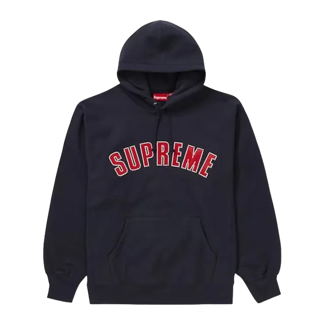 Supreme Pearl Logo Hooded Navy — Authentic Supreme in stock at CLZTURE