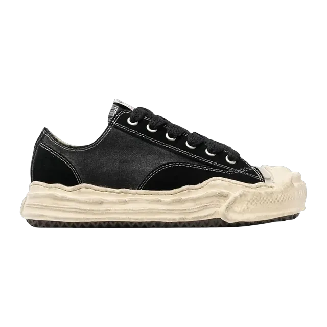 Mihara Yasuhiro Hank Distressed Canvas Low Black — Authentic Shoes & Footwear at CLZTURE