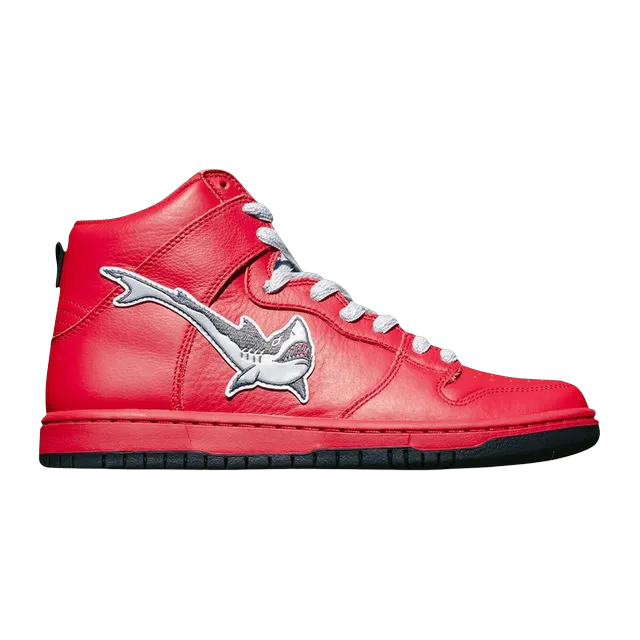 Oski x Dunk High SB Friends & Family Red Shark — Authentic Nike in stock at CLZTURE