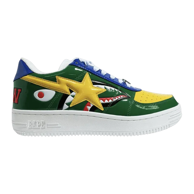 BAPE Bapesta Low M2 Green Shark Face — Authentic Shoes & Footwear at CLZTURE