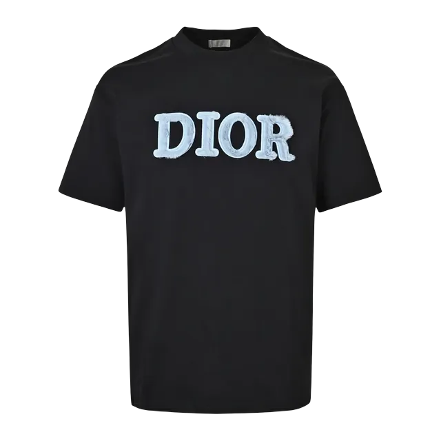 Dior T-Shirt Logo Fourrure Black — Authentic T-Shirts at CLZTURE