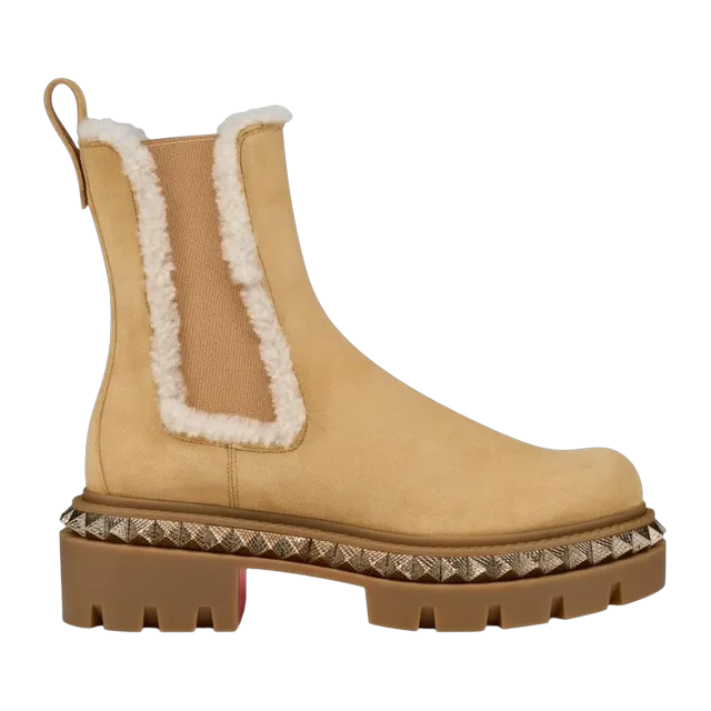 Christian Louboutin St Emilia Shearling Oatmilk — Authentic Christian Louboutin in stock at CLZTURE