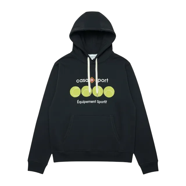 Casablanca Sport Tennis Hoodie Black — Authentic Hoodies & Sweats at CLZTURE
