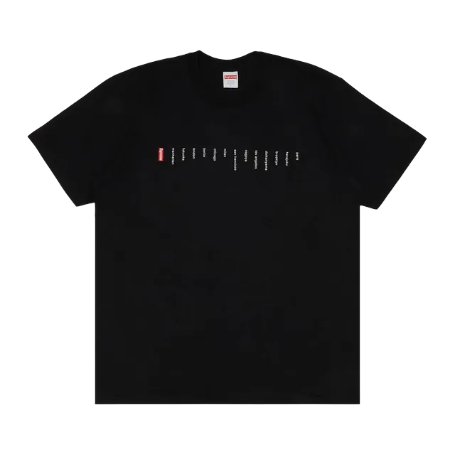 Supreme Location T-Shirt Black — Authentic Supreme in stock at CLZTURE