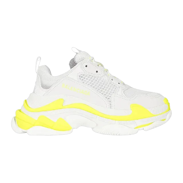 Balenciaga Triple S White Fluo Yellow — Authentic Shoes & Footwear at CLZTURE