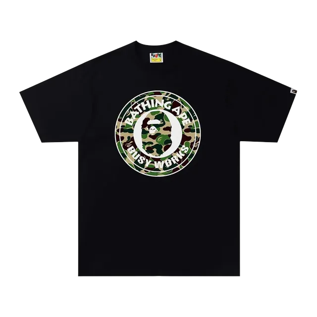 BAPE Abc Camo Busy Works T-Shirt Black/Green — Authentic T-Shirts at CLZTURE