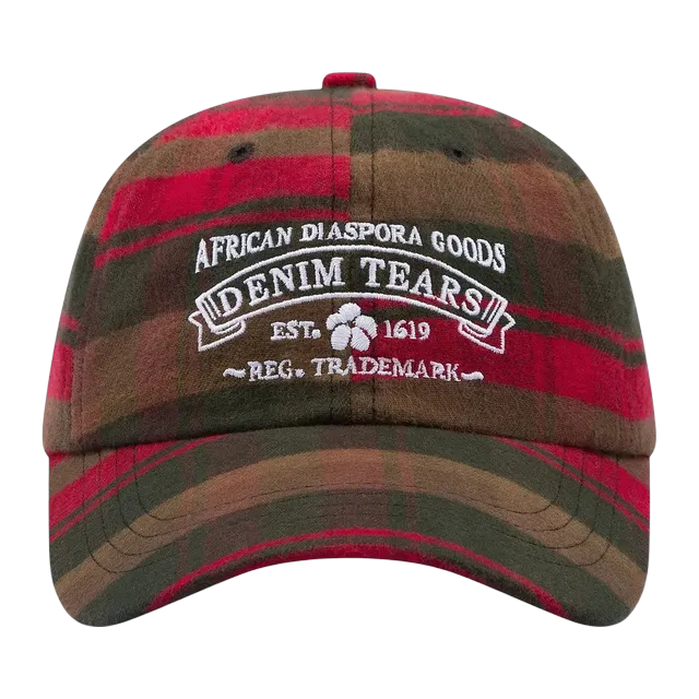 Denim Tears Tartan Adg Cap Red Plaid — Authentic Accessories at CLZTURE