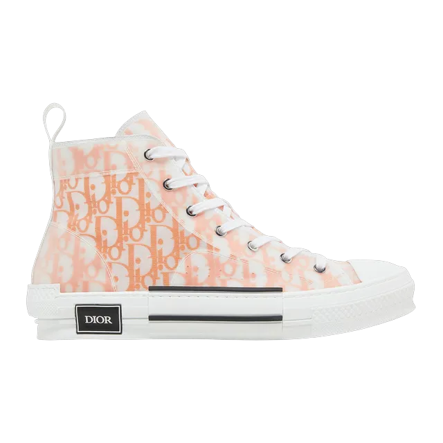 Dior Sneakers B23 Haute Oblique White Orange — Authentic Shoes & Footwear at CLZTURE