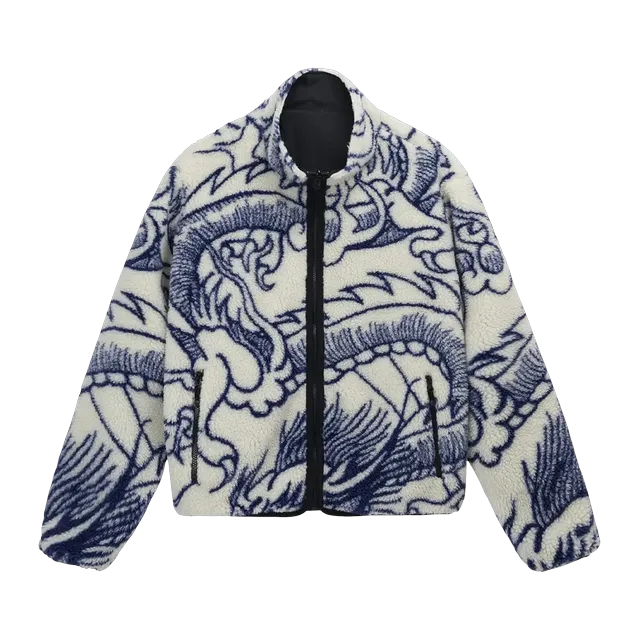 Stüssy Stussy Dragon Sherpa Jacket Natural — Authentic Jackets & Outerwear at CLZTURE