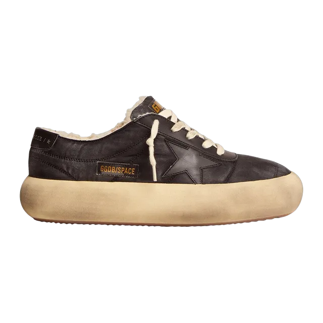 Golden Goose Sneakers Space-Star Brown — Authentic Shoes & Footwear at CLZTURE