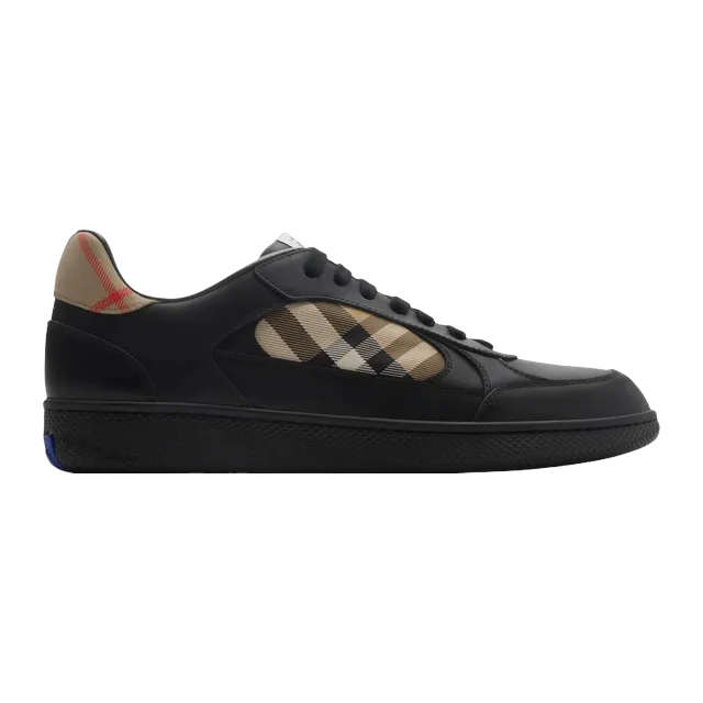 Burberry Sneakers Terrace Leather Check Black — Authentic Shoes & Footwear at CLZTURE