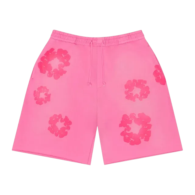Denim Tears Mono Cotton Wreath Sweatshirt Shorts Pink — Authentic Shorts at CLZTURE