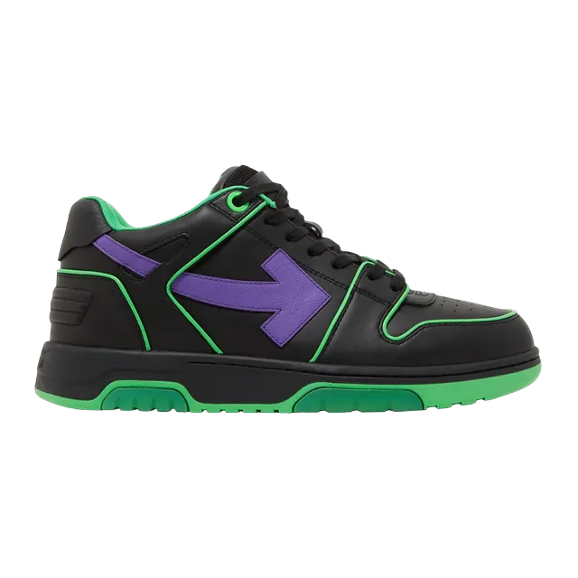 Off-White Out of Office Outlined Purple Fluo Green — Authentic Shoes & Footwear at CLZTURE