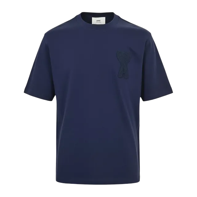 T-Shirt Ami De Coeur Navy — Authentic AMI in stock at CLZTURE