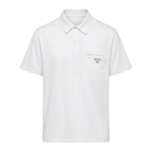 Prada Polo Re-Nylon White — Authentic T-Shirts at CLZTURE