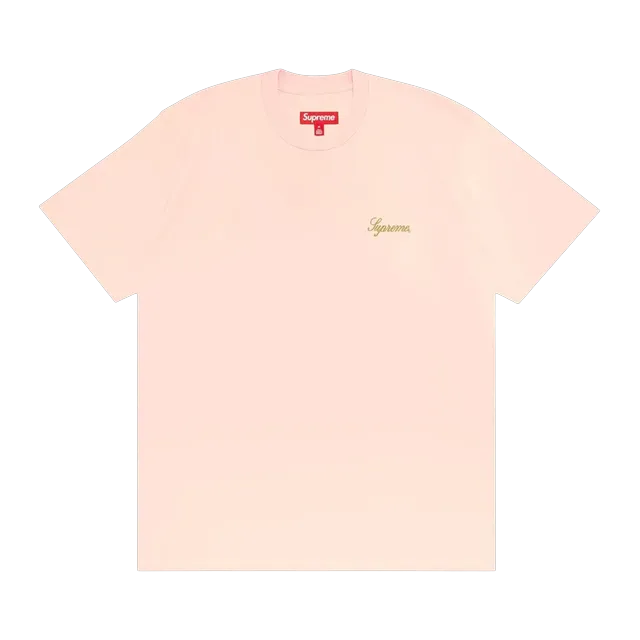 Supreme Washed Script Shorts-Sleeve Top Pink — Authentic Supreme in stock at CLZTURE