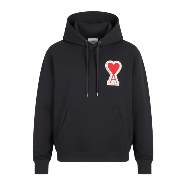 AMI Paris Big Logo Hooded Black — Authentic Hoodies & Sweats at CLZTURE