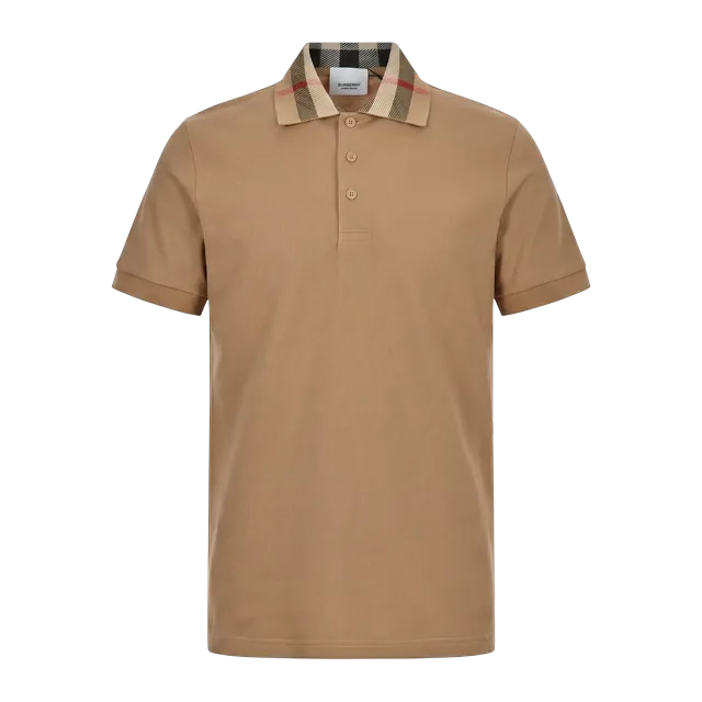 Burberry Polo Cotton Checked Brown — Authentic T-Shirts at CLZTURE