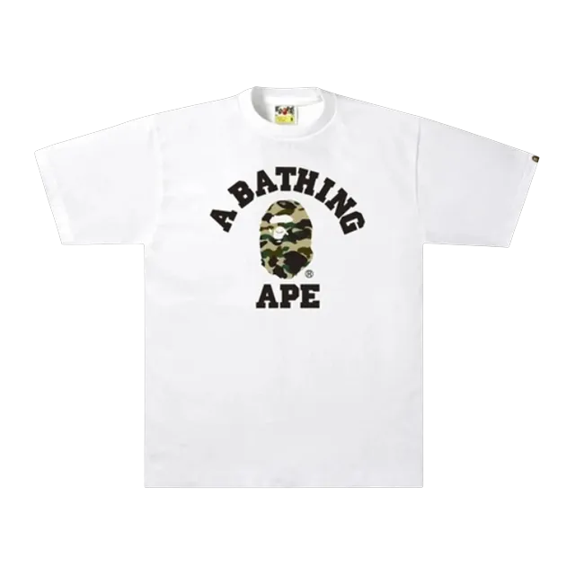 BAPE 1St Camo College T-Shirt White — Authentic at CLZTURE