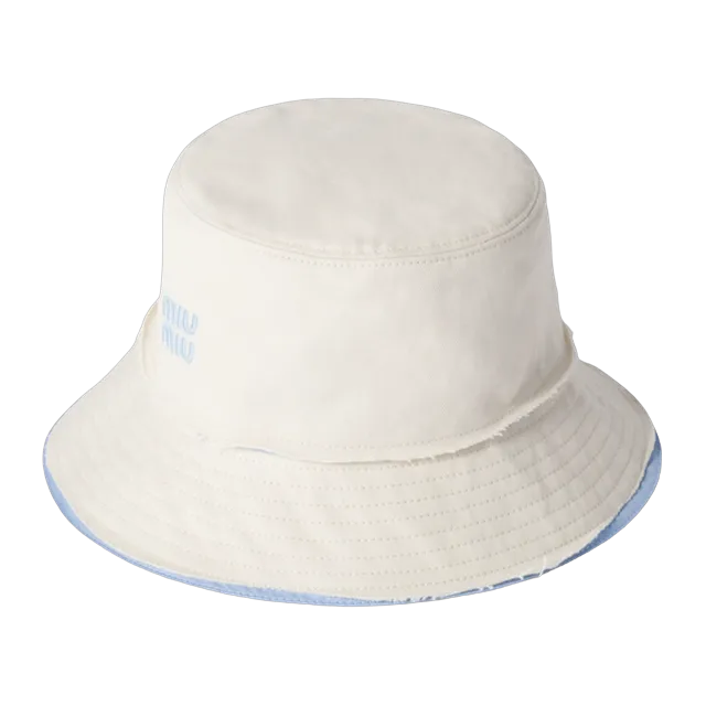 Miu Miu Bucket Hat Drill White — Authentic Caps & Beanies at CLZTURE