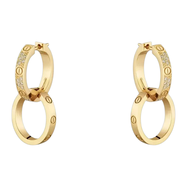 Cartier Earrings Love Multiportés Semi-Pavées Gold — Authentic Cartier in stock at CLZTURE