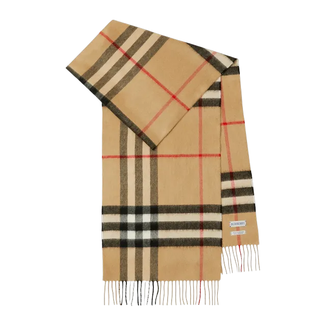 Burberry Scarf Cachemire Check Neutral — Authentic Burberry in stock at CLZTURE