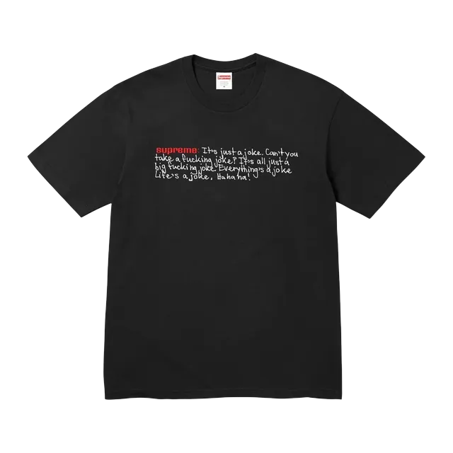 Supreme Joke T-Shirt Black — Authentic Supreme in stock at CLZTURE
