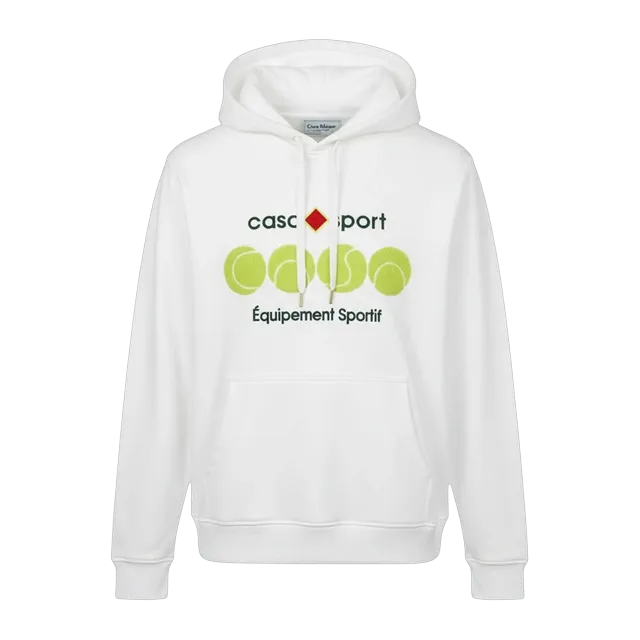 Casablanca Sport Tennis Hoodie White — Authentic Hoodies & Sweats at CLZTURE