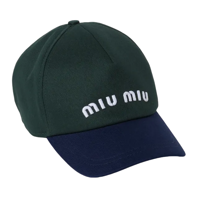 Miu Miu Cap Drill Green — Authentic Caps & Beanies at CLZTURE