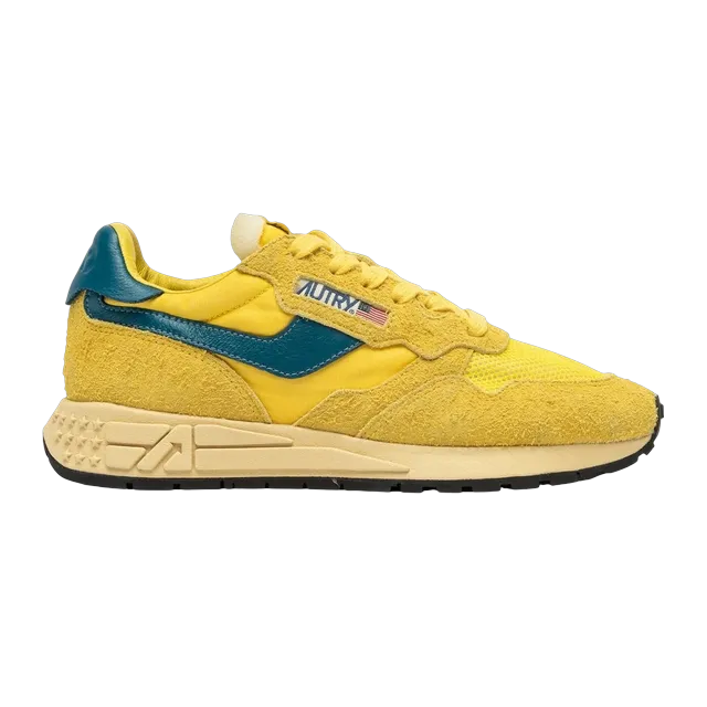 Autry Reelwind Low Yellow Blue Petrol — Authentic Shoes & Footwear at CLZTURE