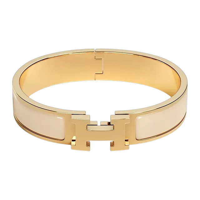 Hermès Bracelet Clic h Beige — Authentic at CLZTURE