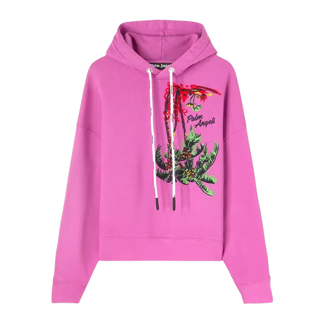 Palm Angels Upside Down Palm Hoodie Purple/Green — Authentic Palm Angels in stock at CLZTURE